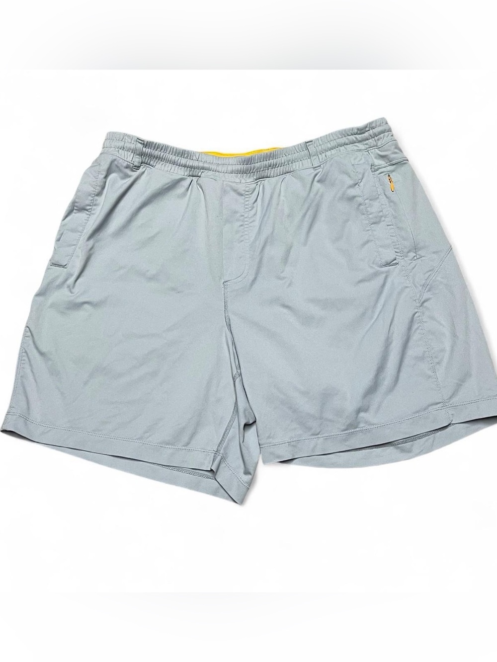 Birddogs Shorts Men’s XXL Grey Yellow Lined Athletic Boom For Your Boomstick 7”